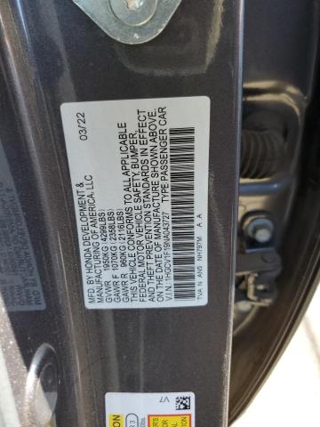 Photo 9 VIN: 1HGCV1F19NA043727 - HONDA ACCORD LX 