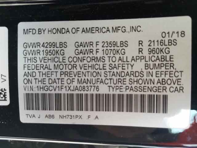 Photo 9 VIN: 1HGCV1F1XJA083776 - HONDA ACCORD LX 