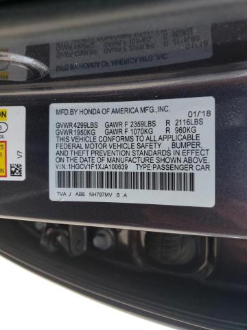 Photo 9 VIN: 1HGCV1F1XJA100639 - HONDA ACCORD LX 