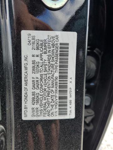 Photo 11 VIN: 1HGCV1F1XKA089790 - HONDA ACCORD LX 