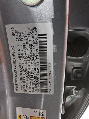 Photo 11 VIN: 1HGCV1F1XKA117944 - HONDA ACCORD LX 