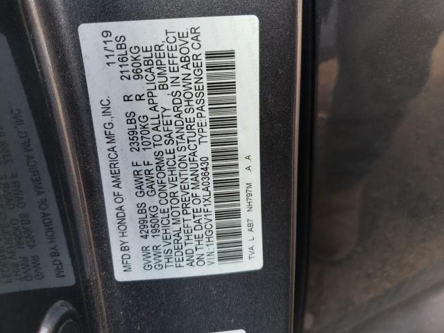 Photo 9 VIN: 1HGCV1F1XLA036430 - HONDA ACCORD LX 