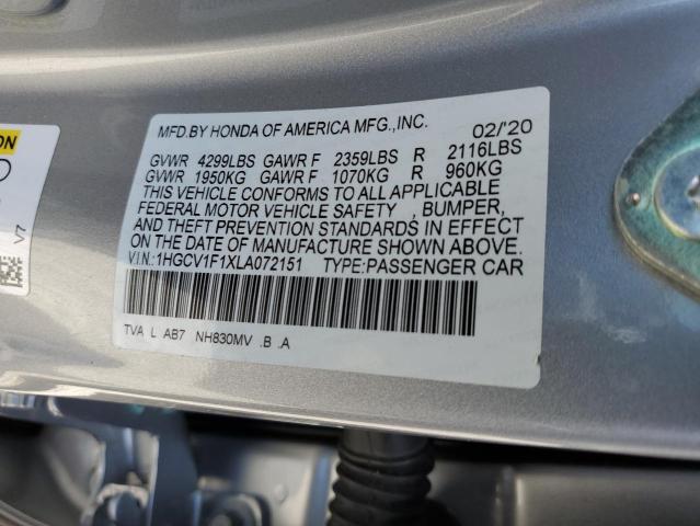 Photo 9 VIN: 1HGCV1F1XLA072151 - HONDA ACCORD SEDAN 