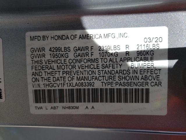 Photo 9 VIN: 1HGCV1F1XLA083392 - HONDA ACCORD LX 