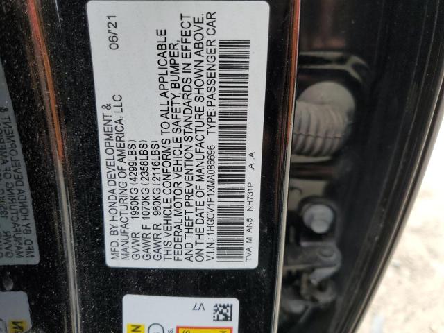 Photo 11 VIN: 1HGCV1F1XMA086696 - HONDA ACCORD 