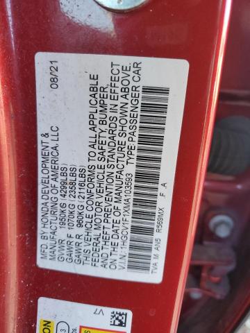 Photo 11 VIN: 1HGCV1F1XMA103593 - HONDA ACCORD 