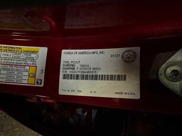 Photo 8 VIN: 1HGCV1F28MA800575 - HONDA ACCORD 