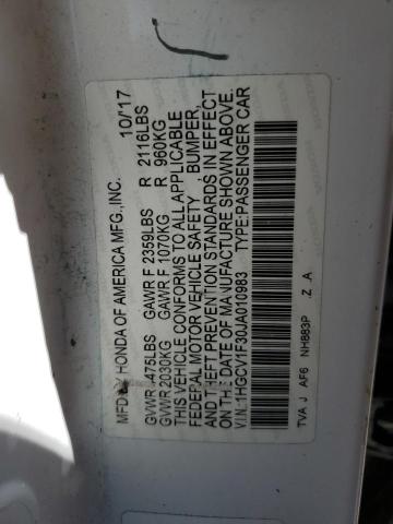 Photo 11 VIN: 1HGCV1F30JA010983 - HONDA ACCORD 