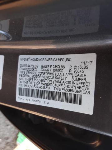 Photo 9 VIN: 1HGCV1F30JA056233 - HONDA ACCORD SPO 