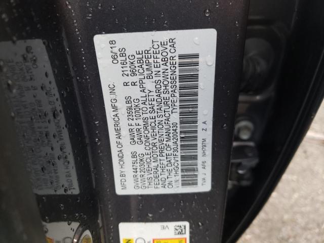 Photo 11 VIN: 1HGCV1F30JA200430 - HONDA ACCORD SPO 