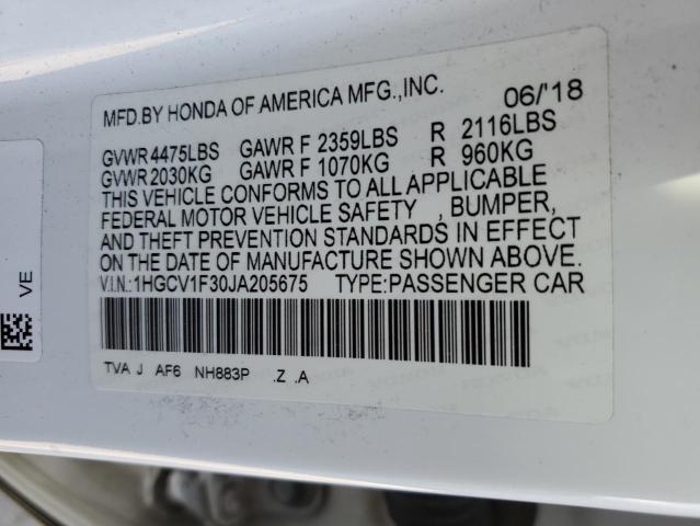 Photo 11 VIN: 1HGCV1F30JA205675 - HONDA ACCORD SPO 