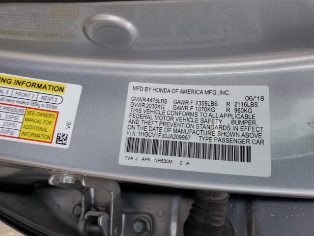 Photo 11 VIN: 1HGCV1F30JA209967 - HONDA ACCORD SPO 