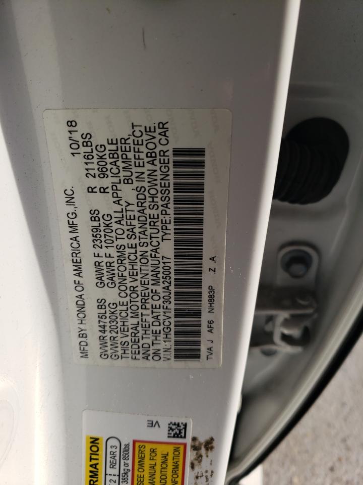 Photo 12 VIN: 1HGCV1F30JA250017 - HONDA ACCORD 