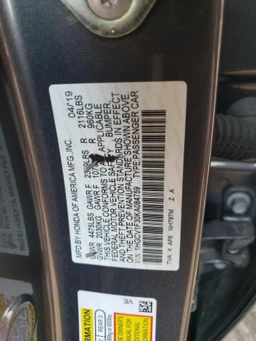 Photo 11 VIN: 1HGCV1F30KA084759 - HONDA ACCORD SPO 