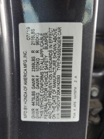 Photo 11 VIN: 1HGCV1F30KA142093 - HONDA ACCORD SPO 