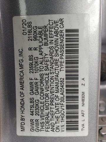 Photo 12 VIN: 1HGCV1F30LA054582 - HONDA ACCORD 