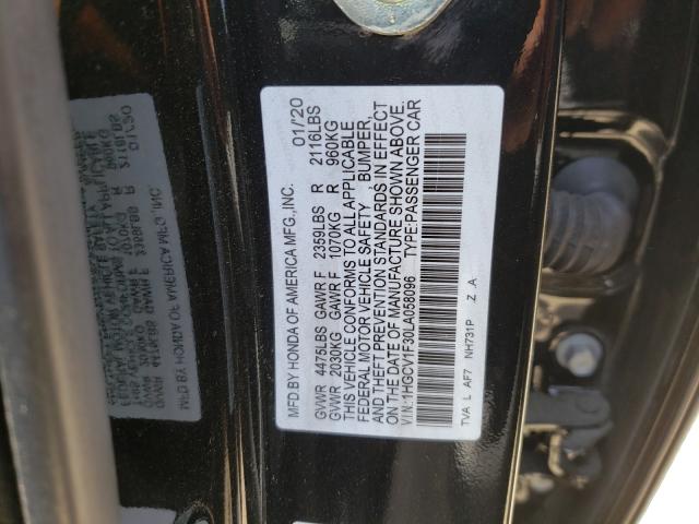 Photo 9 VIN: 1HGCV1F30LA058096 - HONDA ACCORD SPO 