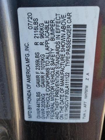 Photo 11 VIN: 1HGCV1F30LA111122 - HONDA ACCORD SPO 