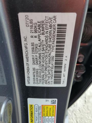 Photo 11 VIN: 1HGCV1F30LA113582 - HONDA ACCORD 