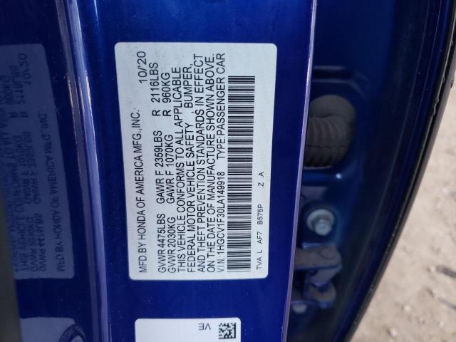 Photo 11 VIN: 1HGCV1F30LA149918 - HONDA ACCORD SPO 