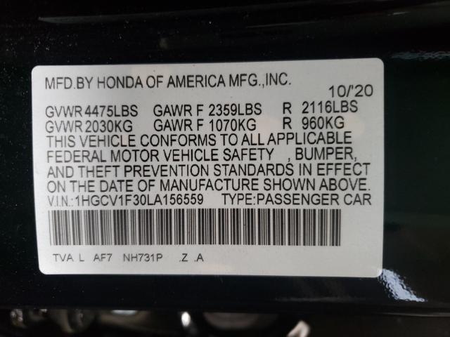 Photo 9 VIN: 1HGCV1F30LA156559 - HONDA ACCORD SPO 