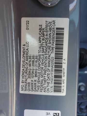 Photo 12 VIN: 1HGCV1F30NA025523 - HONDA ACCORD SPO 