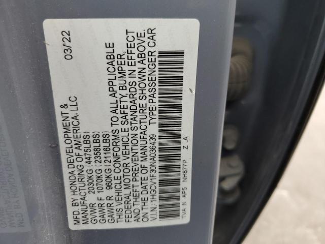 Photo 12 VIN: 1HGCV1F30NA036439 - HONDA ACCORD SPO 