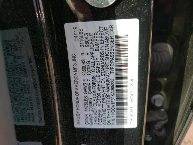 Photo 11 VIN: 1HGCV1F31KA085225 - HONDA ACCORD SEDAN 