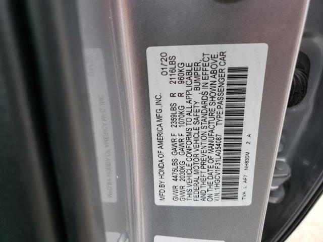 Photo 9 VIN: 1HGCV1F31LA054087 - HONDA ACCORD SPO 