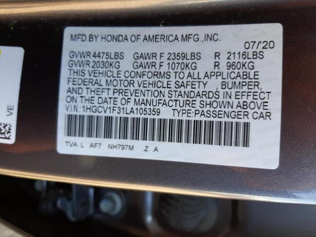 Photo 11 VIN: 1HGCV1F31LA105359 - HONDA ACCORD SPO 