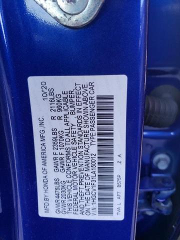 Photo 9 VIN: 1HGCV1F31LA150012 - HONDA ACCORD SPO 