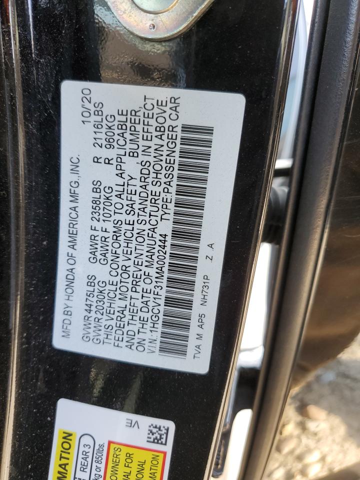 Photo 12 VIN: 1HGCV1F31MA002444 - HONDA ACCORD 