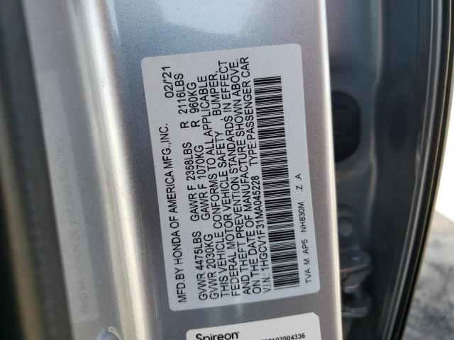 Photo 9 VIN: 1HGCV1F31MA045228 - HONDA ACCORD SPO 