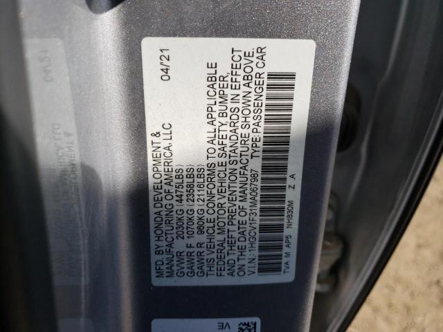 Photo 12 VIN: 1HGCV1F31MA067987 - HONDA ACCORD 