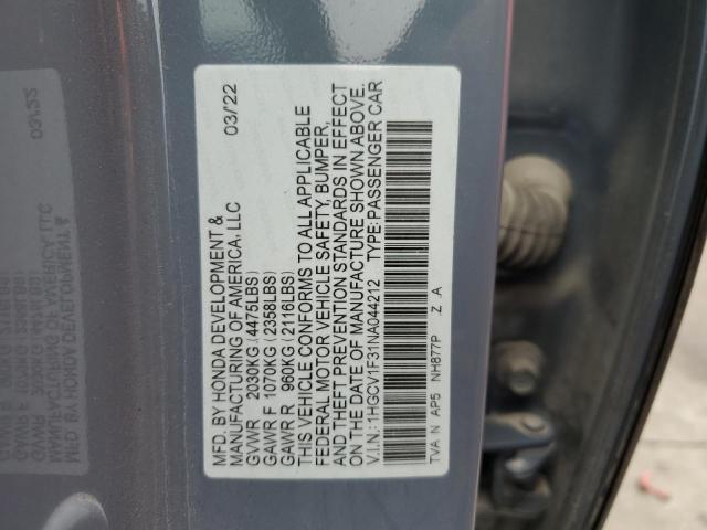 Photo 11 VIN: 1HGCV1F31NA044212 - HONDA ACCORD SPO 