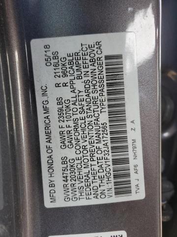 Photo 11 VIN: 1HGCV1F32JA172565 - HONDA ACCORD SPO 