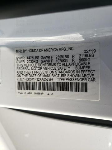 Photo 11 VIN: 1HGCV1F32KA058597 - HONDA ACCORD SPO 