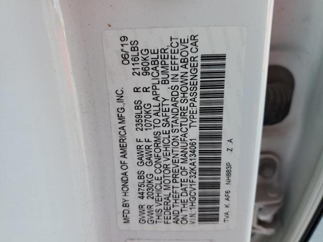 Photo 11 VIN: 1HGCV1F32KA134061 - HONDA ACCORD SPO 