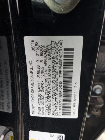 Photo 11 VIN: 1HGCV1F32KA164385 - HONDA ACCORD SPO 