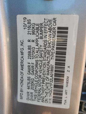 Photo 11 VIN: 1HGCV1F32LA018697 - HONDA ACCORD 