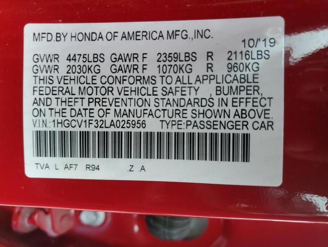 Photo 11 VIN: 1HGCV1F32LA025956 - HONDA ACCORD 