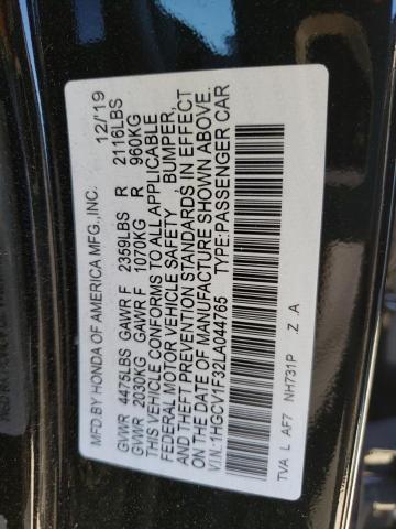 Photo 11 VIN: 1HGCV1F32LA044765 - HONDA ACCORD SPO 