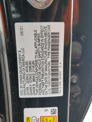 Photo 11 VIN: 1HGCV1F32MA076360 - HONDA ACCORD SPO 