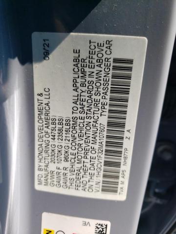 Photo 11 VIN: 1HGCV1F32MA107607 - HONDA ACCORD SPO 