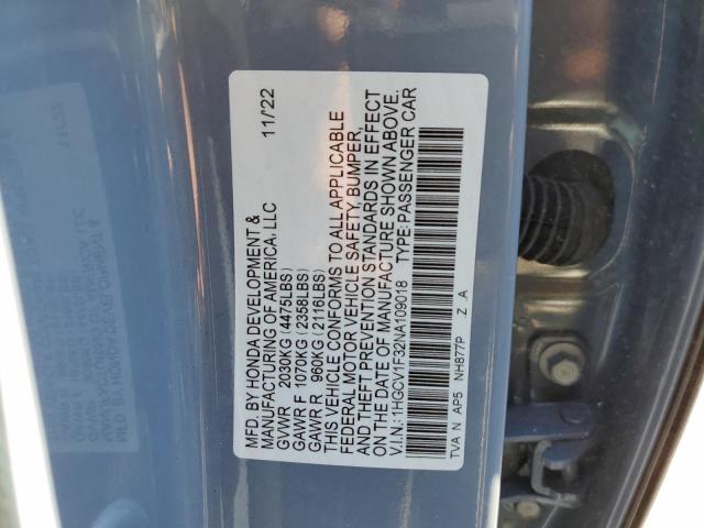 Photo 12 VIN: 1HGCV1F32NA109018 - HONDA ACCORD SPO 