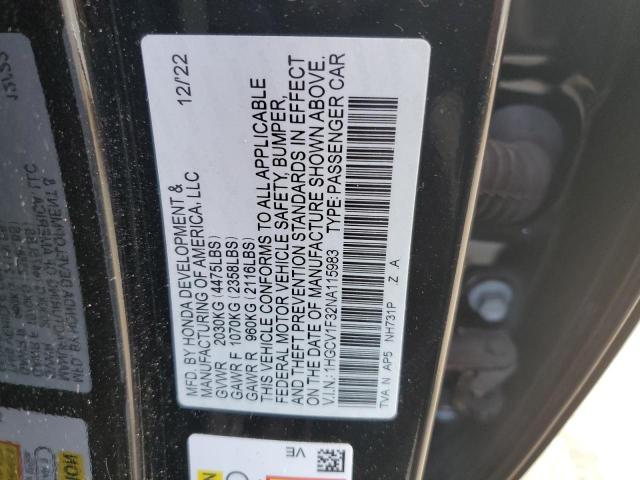 Photo 11 VIN: 1HGCV1F32NA115983 - HONDA ACCORD 