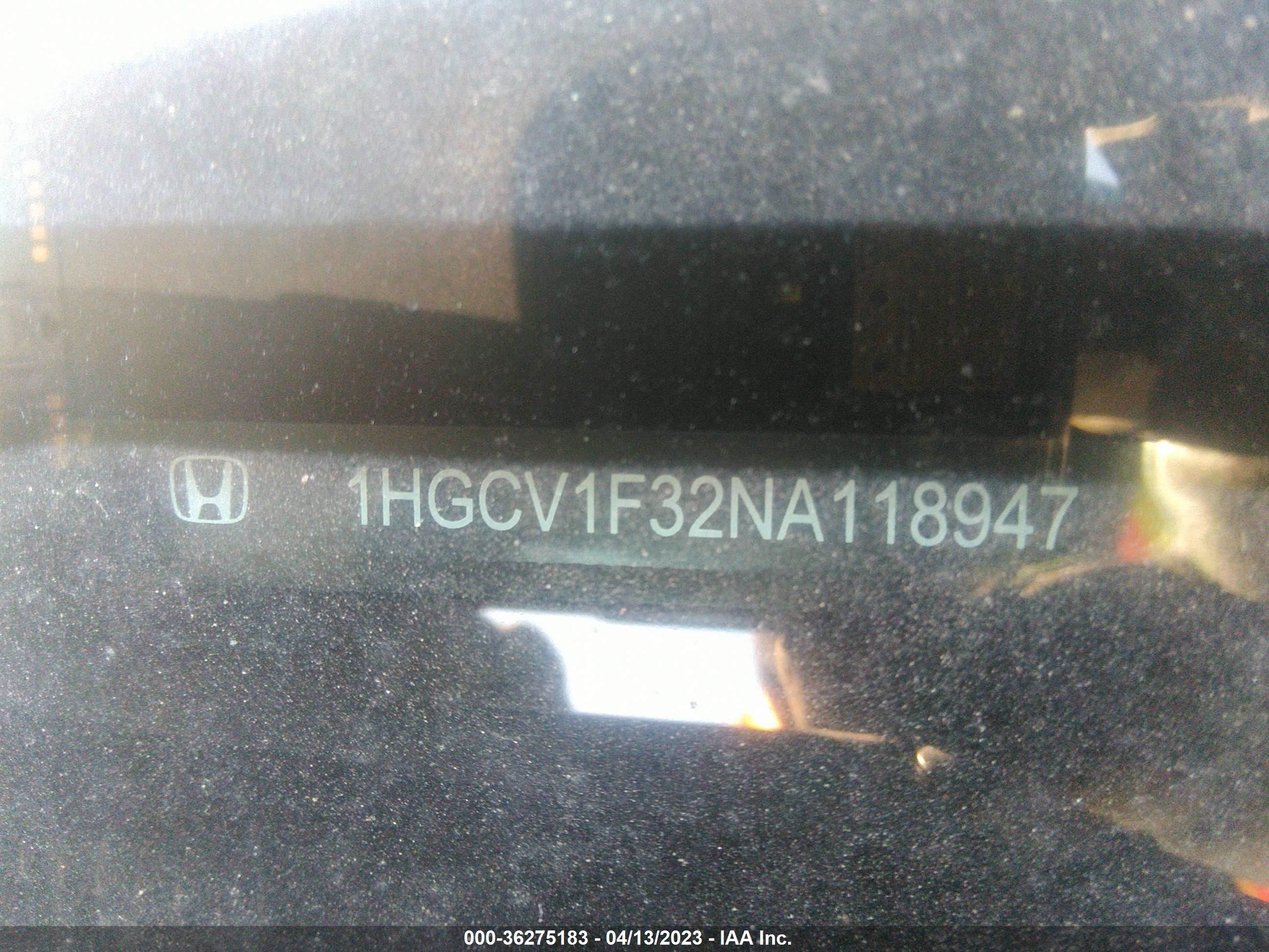 Photo 8 VIN: 1HGCV1F32NA118947 - HONDA ACCORD 