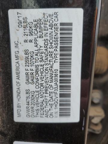 Photo 11 VIN: 1HGCV1F33JA003610 - HONDA ACCORD 