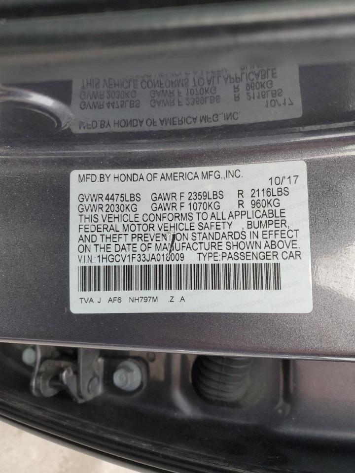 Photo 11 VIN: 1HGCV1F33JA018009 - HONDA ACCORD 