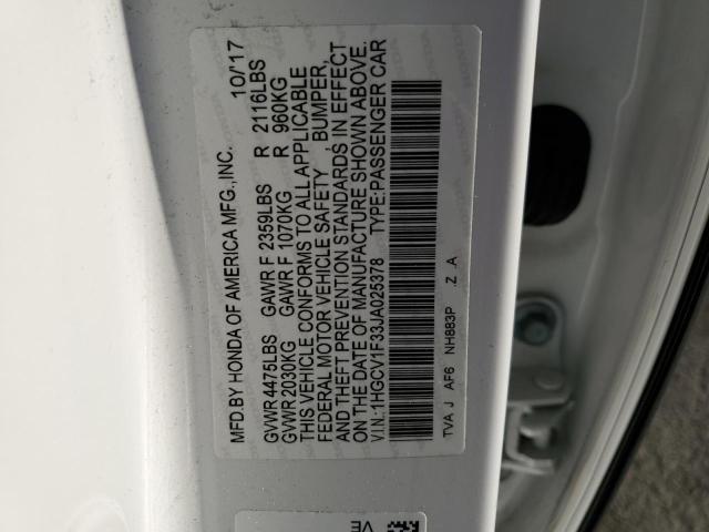 Photo 9 VIN: 1HGCV1F33JA025378 - HONDA ACCORD SPO 